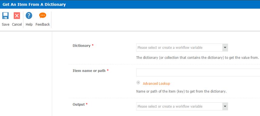 Get an Item from a Dictionary